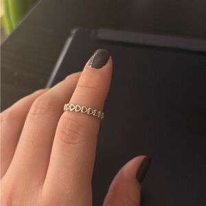 Pandora Gold plated Heart Band Ring